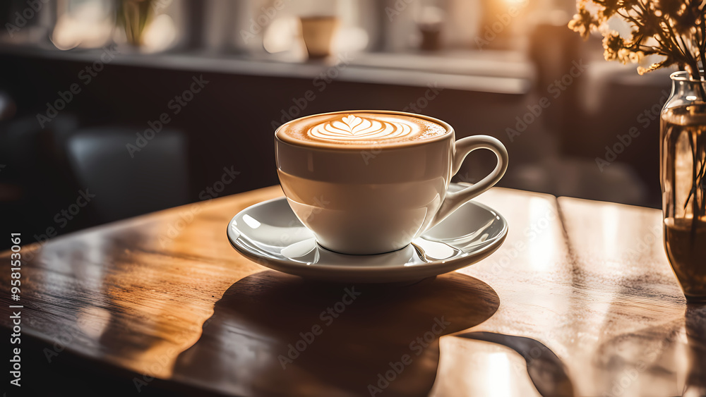 cup of coffee on the table cup of coffee on the table
