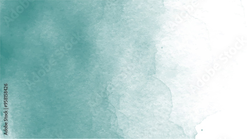 Abstract green watercolor background.Hand painted watercolor. vector