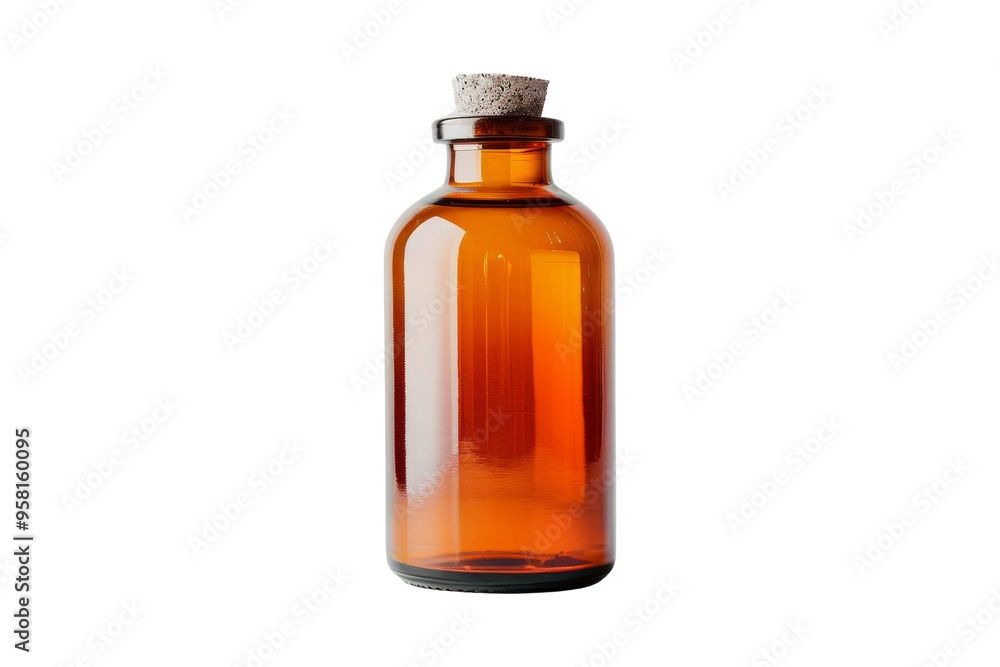 Amber Glass Bottle with Cork Top Amber Glass Bottle with Cork Top