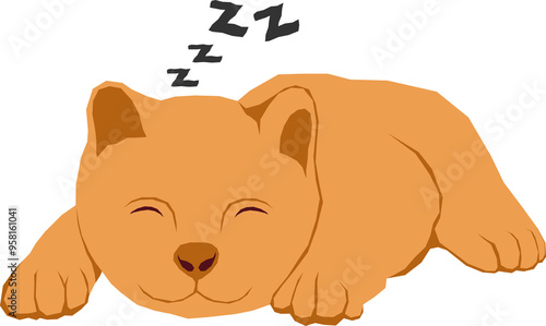 Cartoon illustration of a dog sleeping