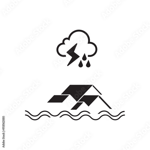 flood zone sign on white background	