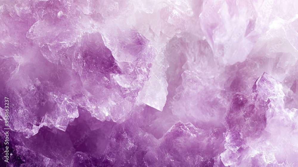 Close-up of Purple Amethyst Crystal Formation Close-up of Purple Amethyst Crystal Formation