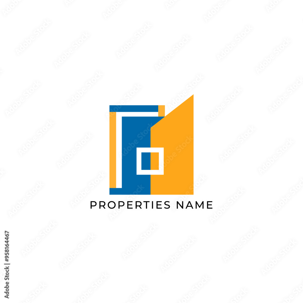 Obraz premium ILLUSTRATION BLUE COLOR HOME.MODERN HOUSE. RESENTIAL BUILDING SIMPLE MINIMALIST LOGO ICON DESIGN VECTOR. GOOD FOR REAL ESTATE, PROPERTY INSDUSTRY