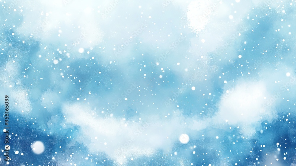 Abstract Watercolor Background with White Specks and Blue Hues Abstract Watercolor Background with White Specks and Blue Hues