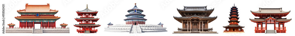asia landmarks destination png cut out element set asia landmarks destination png cut out element set