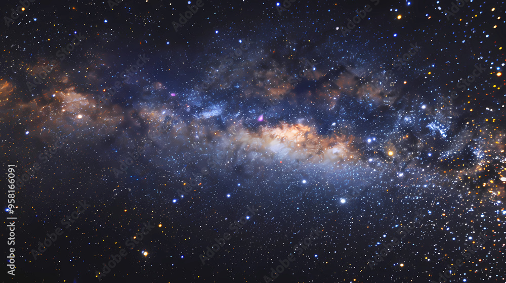 Fototapeta premium The cosmos filled with countless stars