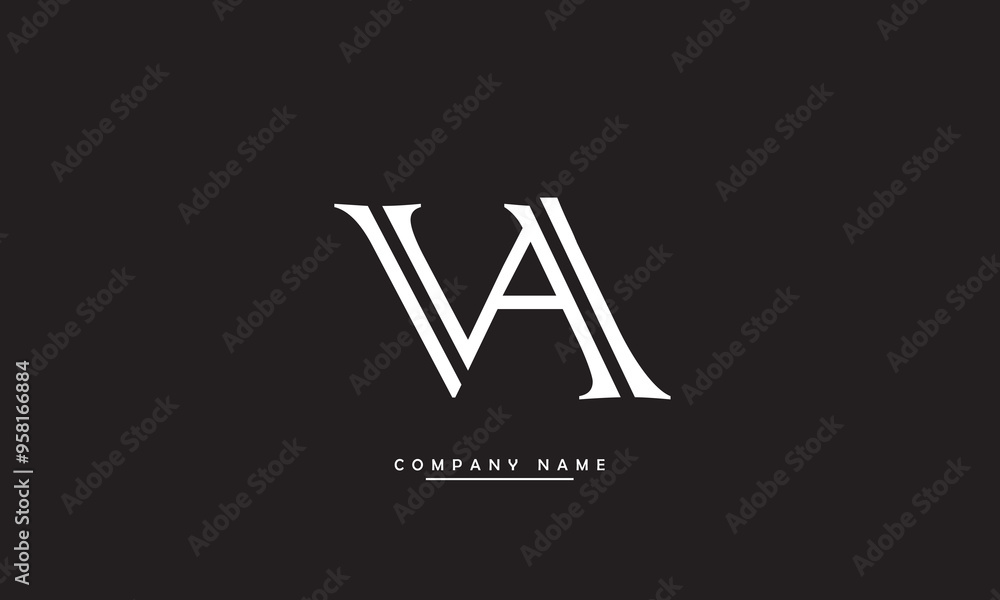 VA, AV, V, A Abstract Letters Logo Monogram VA, AV, V, A Abstract Letters Logo Monogram