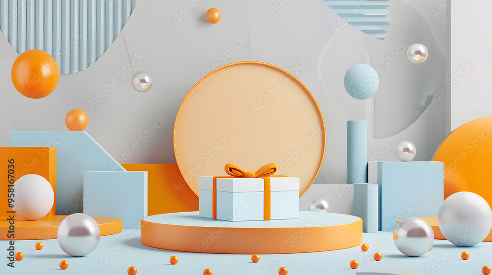 Creative geometric e-commerce booth background Creative geometric e-commerce booth background
