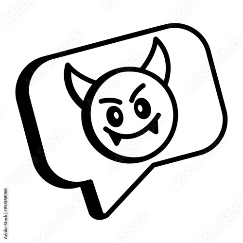Hate speech icon in outline style 