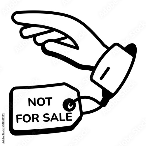 A linear icon of human trafficking 