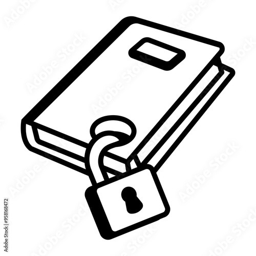 A line style icon of illiteracy 