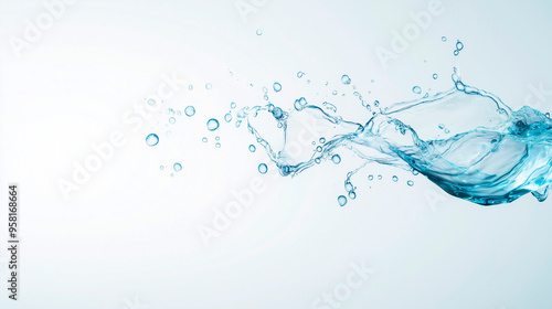 water splash isolated on white background, perfect as wallpaper.