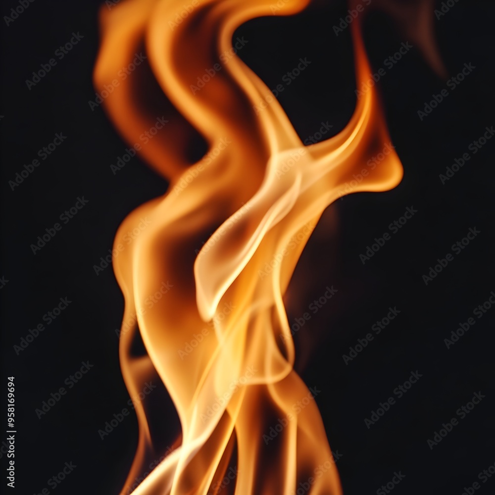 Mesmerizing Fiery Flames Burning in the Darkness Mesmerizing Fiery Flames Burning in the Darkness