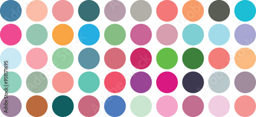 Abstract color palette guide And Various Color Design