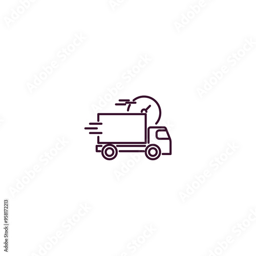 express delivery outline icon. Linear vector from delivery concept. Thin line express delivery icon isolated on white background
