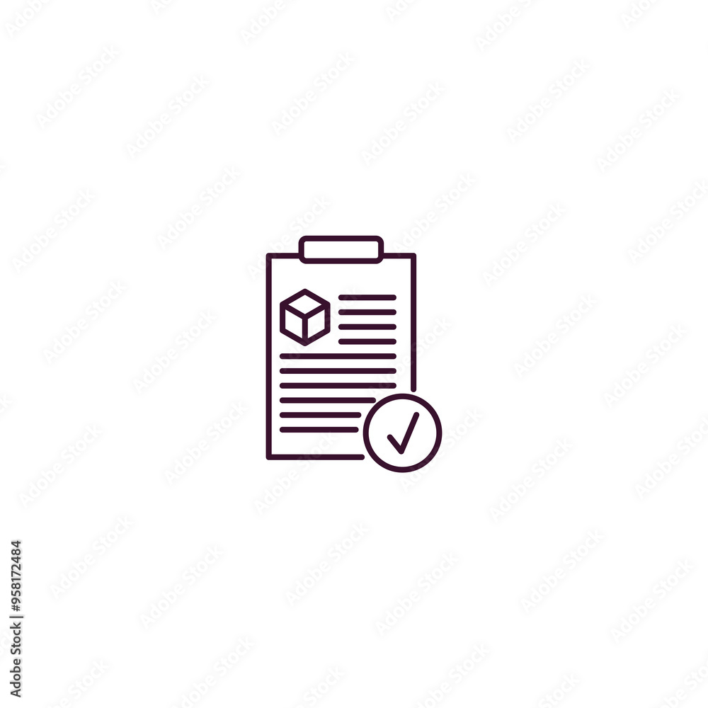 delivery list outline icon. Linear vector from delivery concept. Thin line delivery list icon isolated on white background delivery list outline icon. Linear vector from delivery concept. Thin line delivery list icon isolated on white background