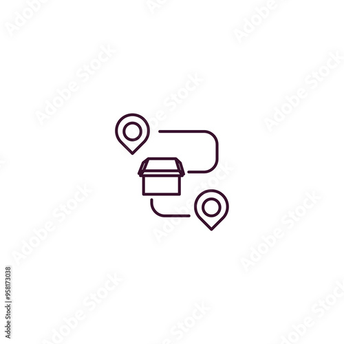 tracking outline icon. Linear vector from delivery concept. Thin line tracking icon isolated on white background