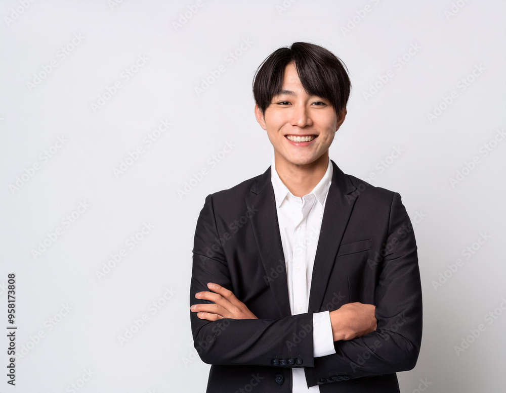 スーツを着た笑顔の男性 スーツを着た笑顔の男性