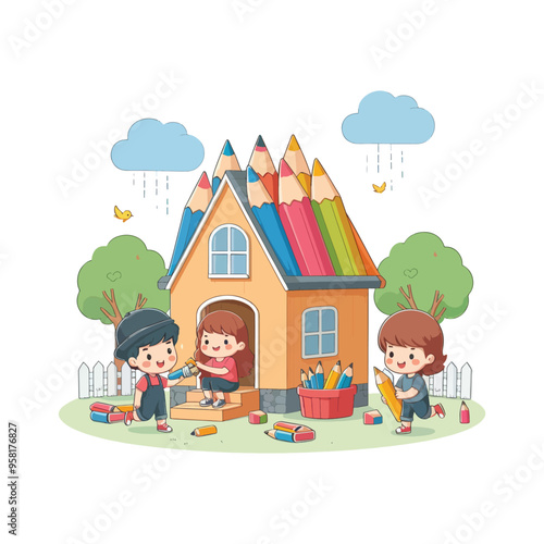 children on the playground