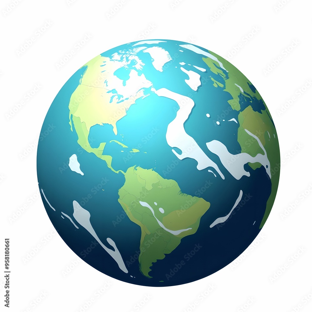 Obraz premium Earth Model Illustration