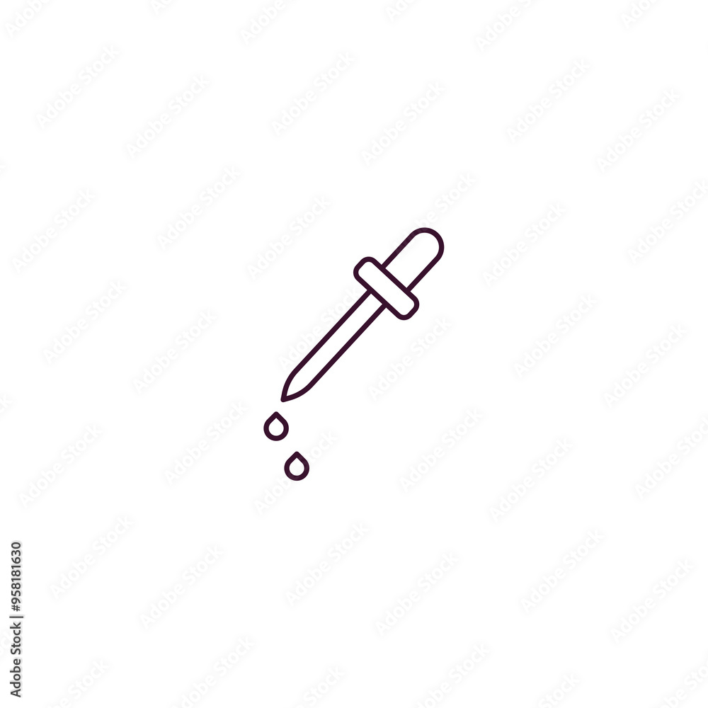 eye dropper outline icon. Linear vector from medical concept. Thin line eye dropper icon isolated on white background eye dropper outline icon. Linear vector from medical concept. Thin line eye dropper icon isolated on white background