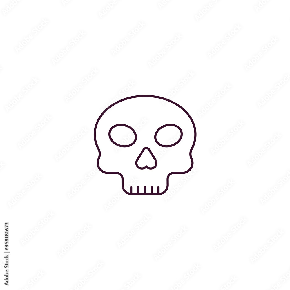 dead outline icon. Linear vector from medical concept. Thin line dead icon isolated on white background dead outline icon. Linear vector from medical concept. Thin line dead icon isolated on white background