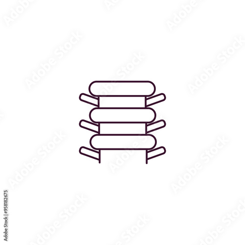 vertebra outline icon. Linear vector from medical concept. Thin line vertebra icon isolated on white background