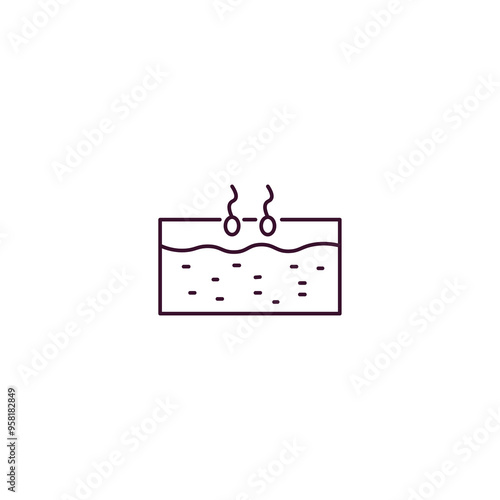 epidermis outline icon. Linear vector from medical concept. Thin line epidermis icon isolated on white background