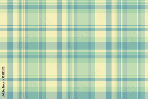 Calm pattern textile texture, place tartan seamless fabric. 40s vector plaid background check in light and pastel colors.