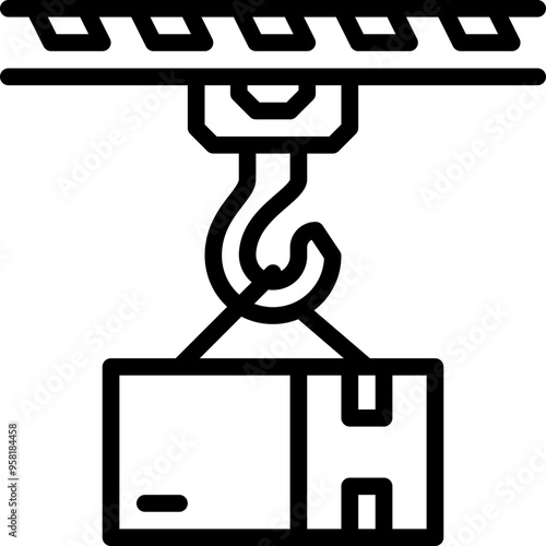 overhead conveyor system outline icon