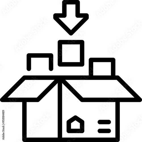 packing packaging outline icon