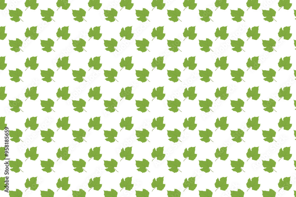 seamless pattern with green leaves