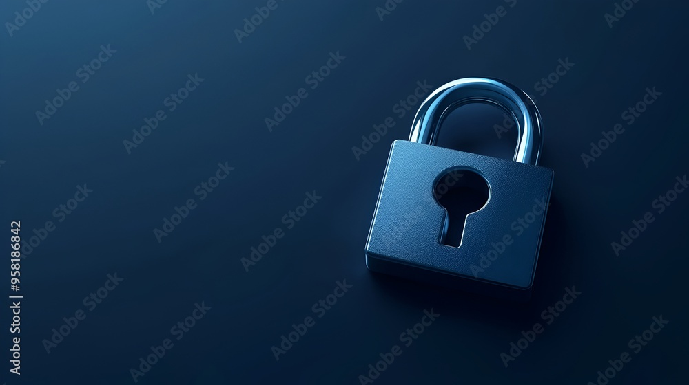Fototapeta premium Cyber security concept image with padlock on circuit board,Abstract technological background on the topic of information security, Abstract lock icon with numbers in the middle of the outline
