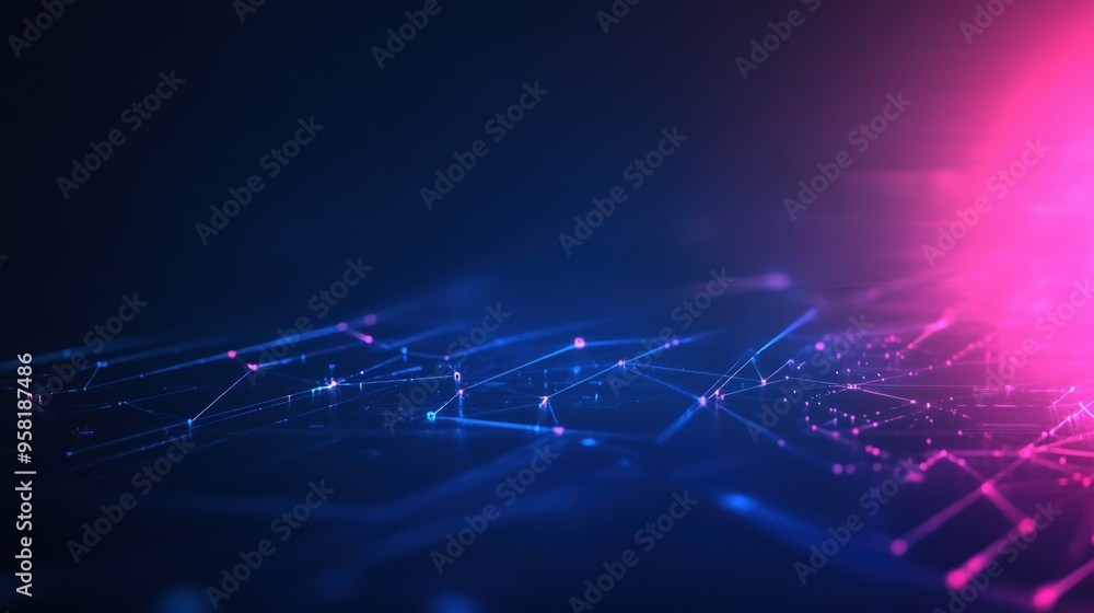 Abstract digital landscape featuring vibrant colors and glowing nodes, perfect for technology and futuristic themes. Abstract digital landscape featuring vibrant colors and glowing nodes, perfect for technology and futuristic themes.
