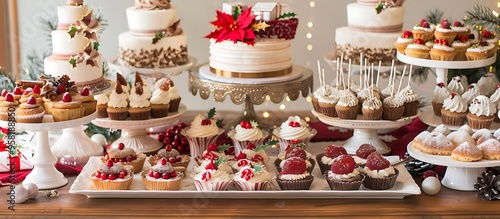 Wallpaper Mural Christmas living room with a traditional fireplace stockings hanging from the mantle and a beautifully decorated tree with gifts neatly arranged underneath Torontodigital.ca