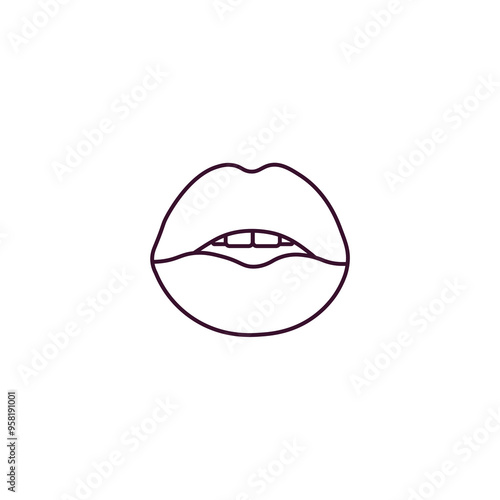 seductive outline icon. Linear vector from people concept. Thin line seductive icon isolated on white background