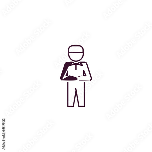 qiyam outline icon. Linear vector from people concept. Thin line qiyam icon isolated on white background