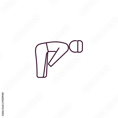 ruku outline icon. Linear vector from people concept. Thin line ruku icon isolated on white background