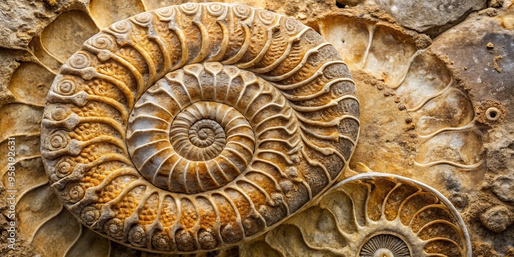 A stunning illustration of a fossilized cephalopod showcases intricate patterns of ammonite shells, a testament to the ancient craftsmanship of nature's artistry. A stunning illustration of a fossilized cephalopod showcases intricate patterns of ammonite shells, a testament to the ancient craftsmanship of nature's artistry.