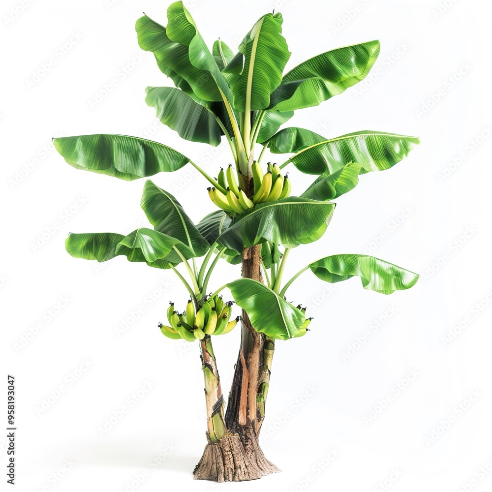 Obraz premium banana tree isolated on white isolated on white 