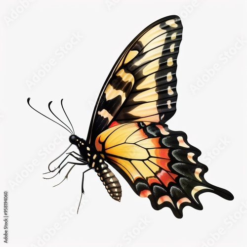 butterfly on white background