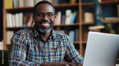 Successful Businessman Working on Laptop