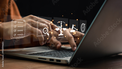 Slika na platnu Compliance in business concept