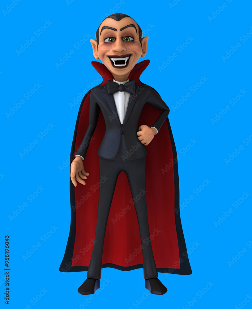 Fun 3D cartoon vampire saying hi Fun 3D cartoon vampire saying hi