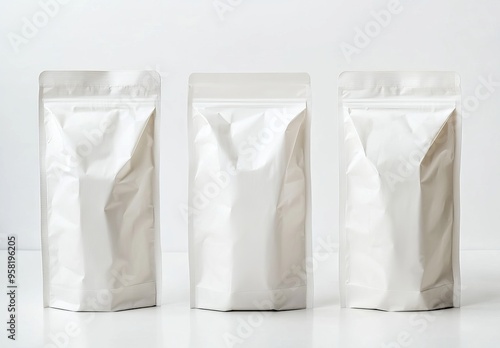 Here's a mockup of white bread packaging in cellophane, with different views.