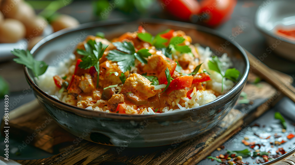 Cooked Dish Gray Bowl Cooked Dish Gray Bowl