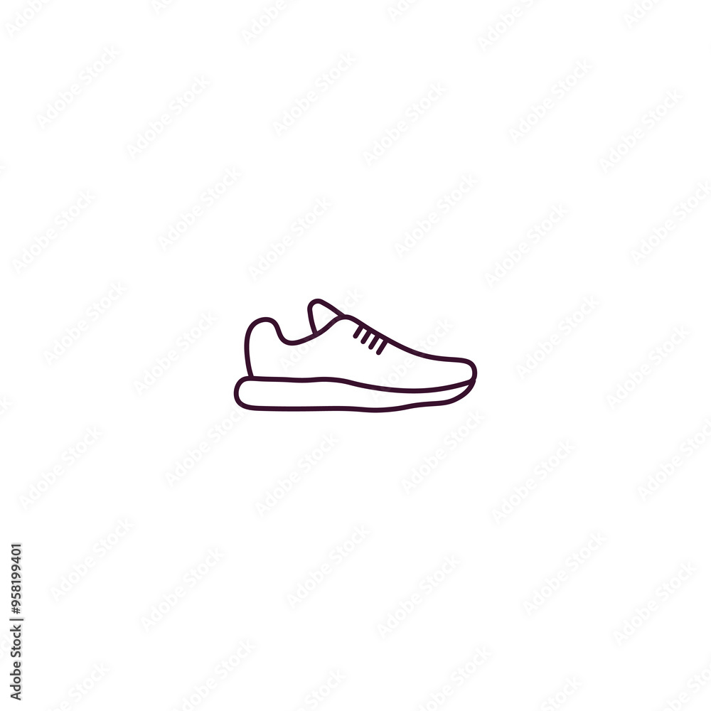 trainers outline icon. Linear vector from gym concept. Thin line trainers icon isolated on white background trainers outline icon. Linear vector from gym concept. Thin line trainers icon isolated on white background