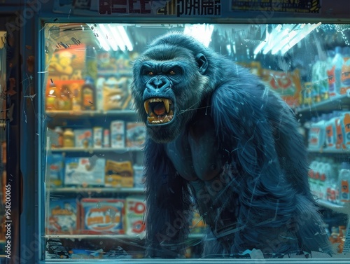 Gorilla at the Shop. photo