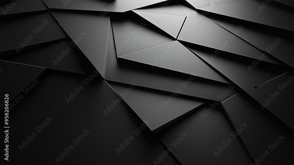 Minimalistic black background with intersecting geometric shapes and sharp angles Minimalistic black background with intersecting geometric shapes and sharp angles