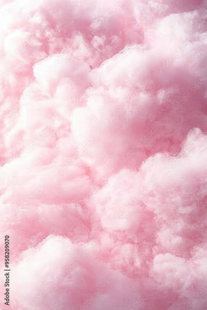 Pink pastel background with fluffy clouds. Pink pastel background with fluffy clouds.